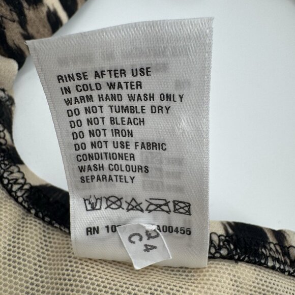 Elomi Fierce Bikini Top Size 36K (US) Black Animal Print Underwire Swim Bra 7203 - Picture 9 of 11